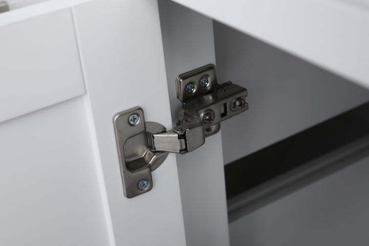 London 60.5" Double Sink Vanity Cabinet Only in White