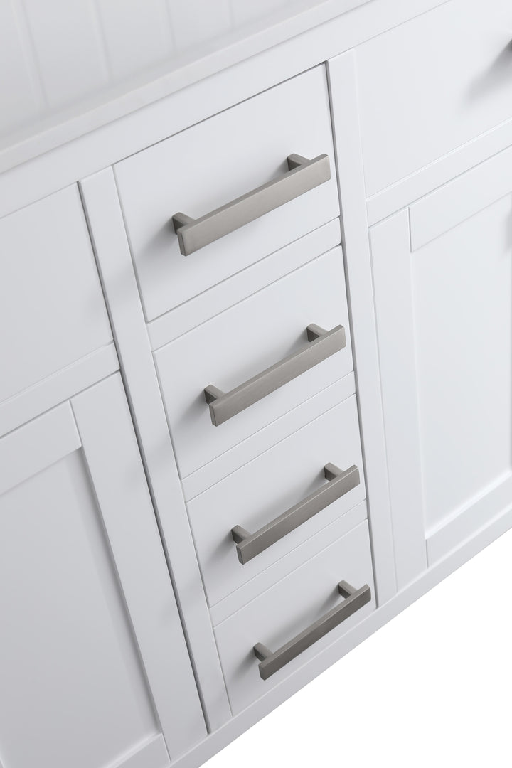 London 60.5" Double Sink Vanity Cabinet Only in White