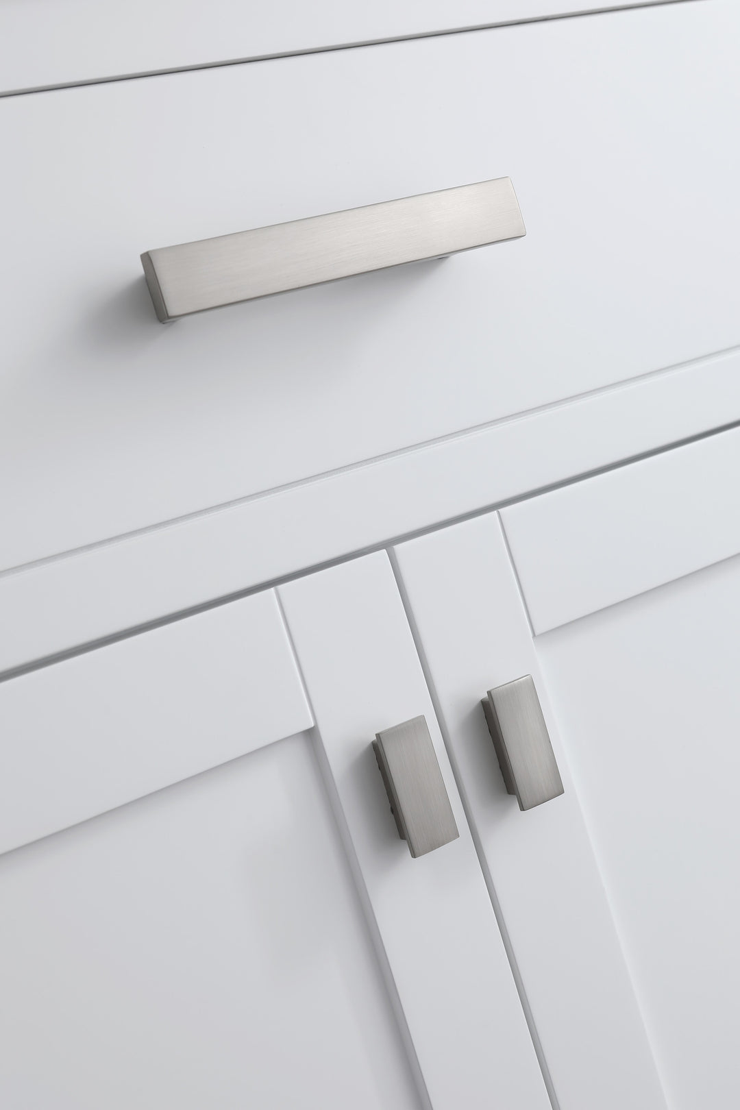 London 60.5" Double Sink Vanity Cabinet Only in White