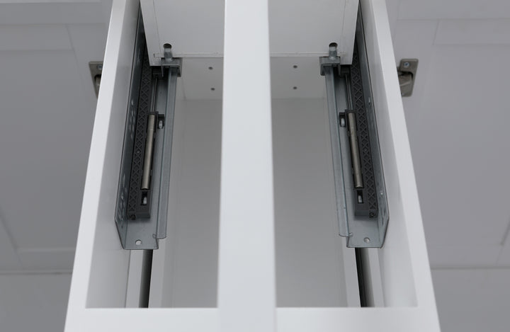 London 60.5" Double Sink Vanity Cabinet Only in White