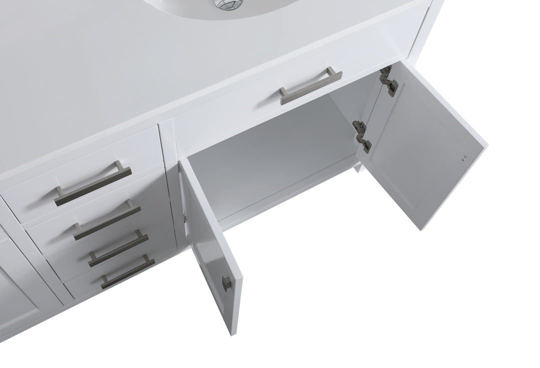 London 71.5" Double Sink Vanity Cabinet Only in White