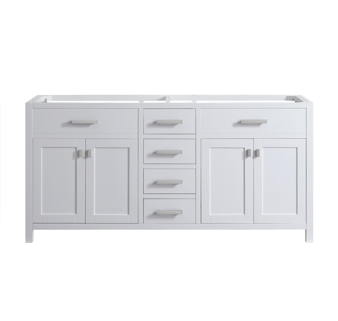 London 71.5" Double Sink Vanity Cabinet Only in White