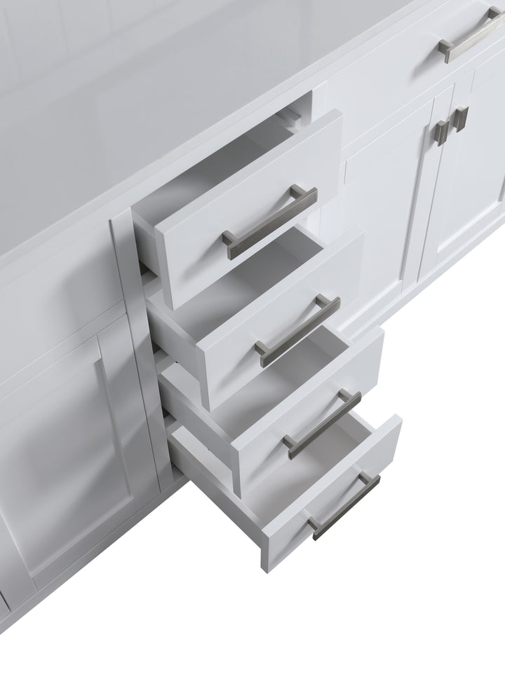 London 71.5" Double Sink Vanity Cabinet Only in White