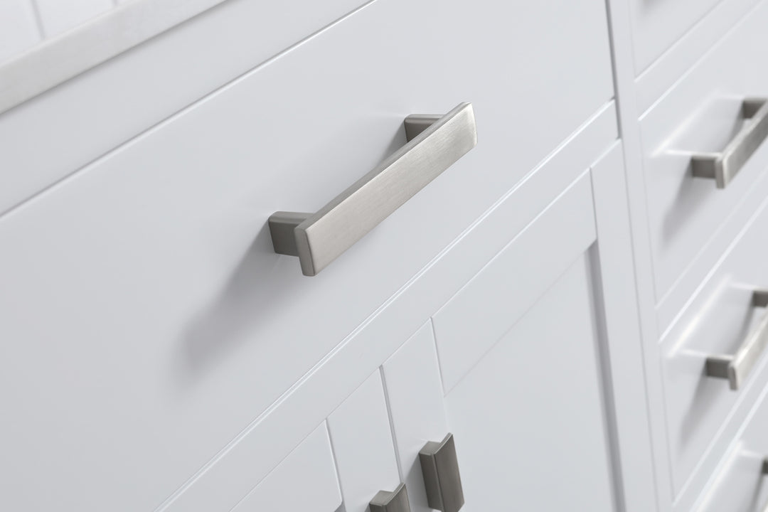 London 71.5" Double Sink Vanity Cabinet Only in White