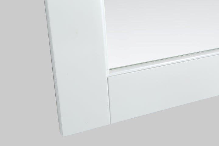 London 54" Single Sink Vanity in White with Marble Vanity Top with Matching Mirror