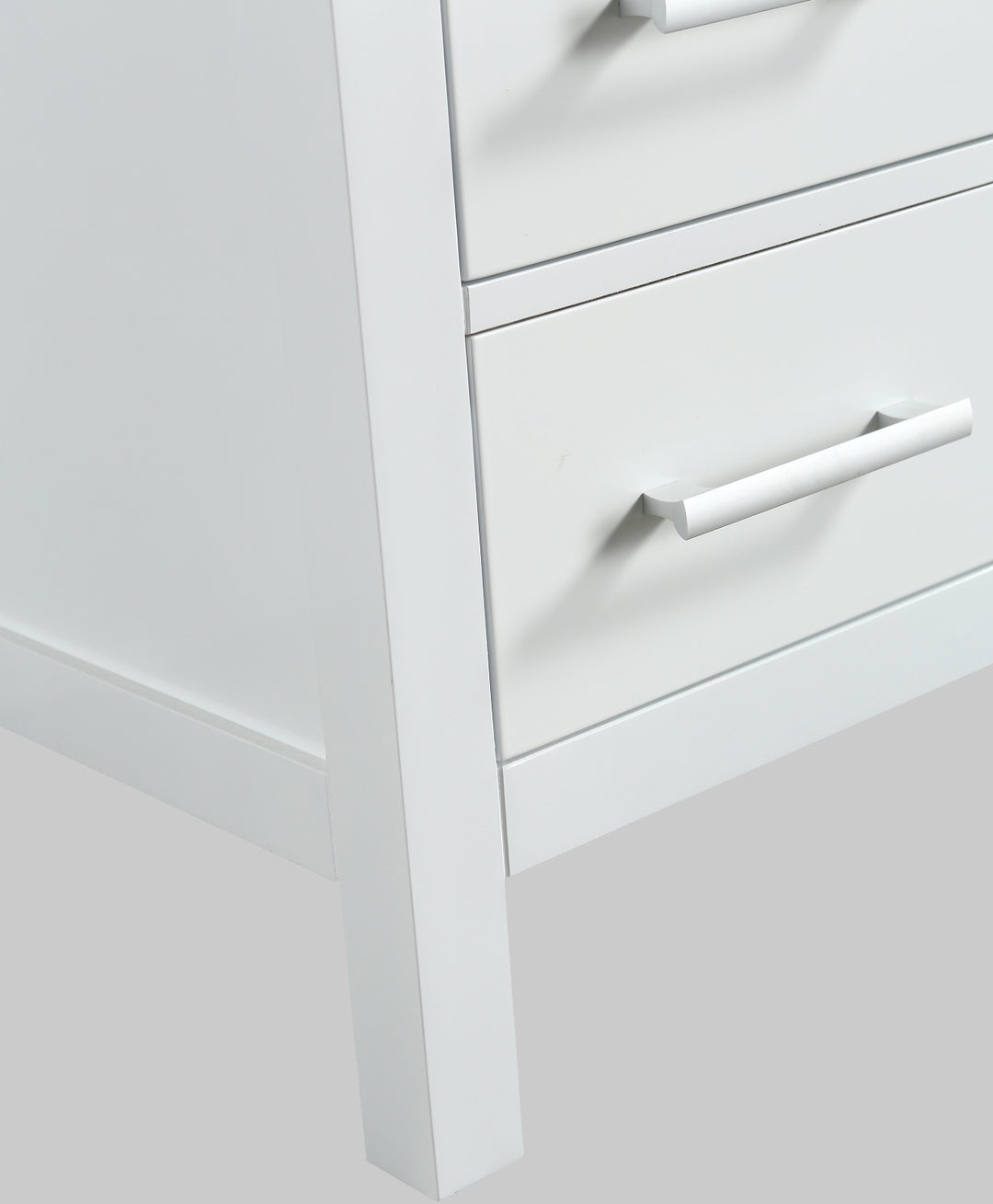 London 54" Single Sink Vanity in White with Marble Vanity Top with Matching Mirror