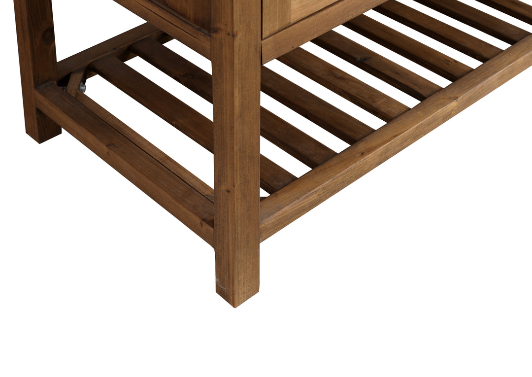 Austin 72" Vanity Base Built With Reclaimed Wood in Walnut Finish