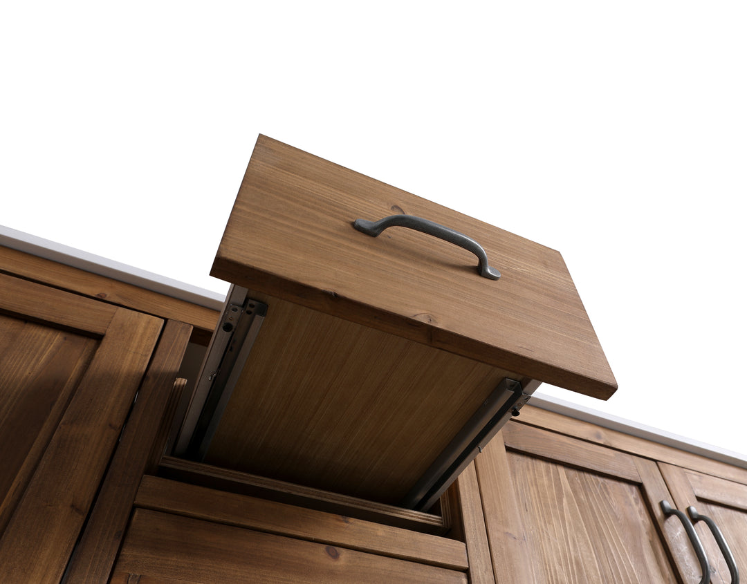 Austin 72" Vanity Base Built With Reclaimed Wood in Walnut Finish