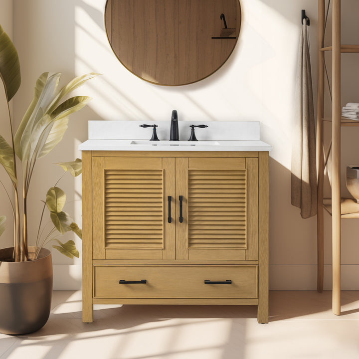 Estate 36" Single Vanity with White Quartz Top