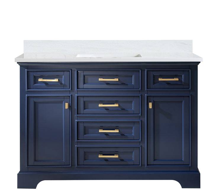 Milano 48" Single Sink Vanity with White Quartz Top