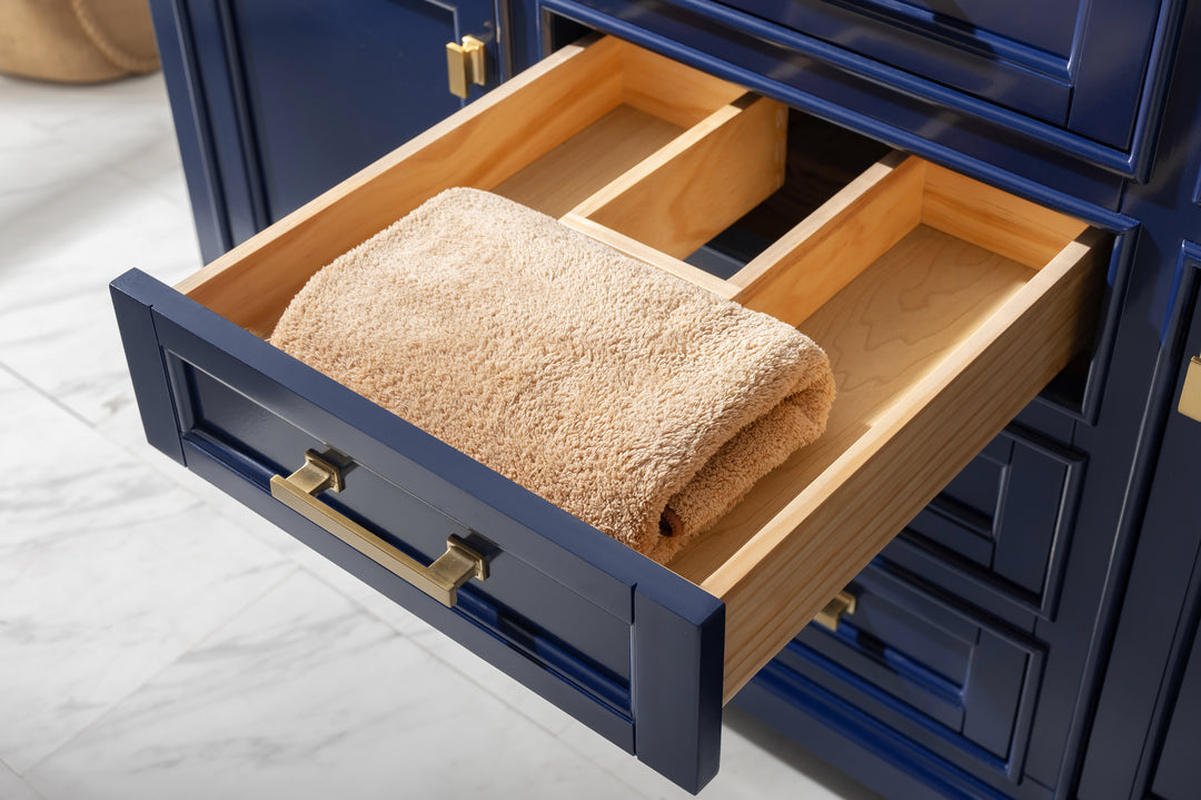 Milano 54" Single Sink Vanity with White Quartz Top