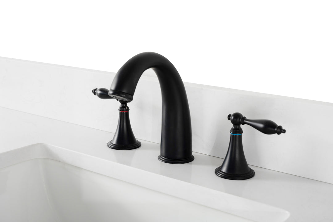 Milano 54" Single Sink Vanity with White Quartz Top