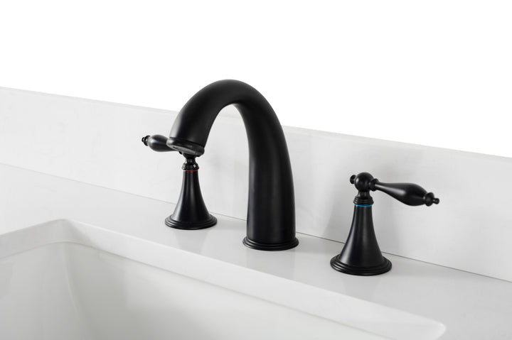 Milano 54" Single Sink Vanity with White Quartz Top