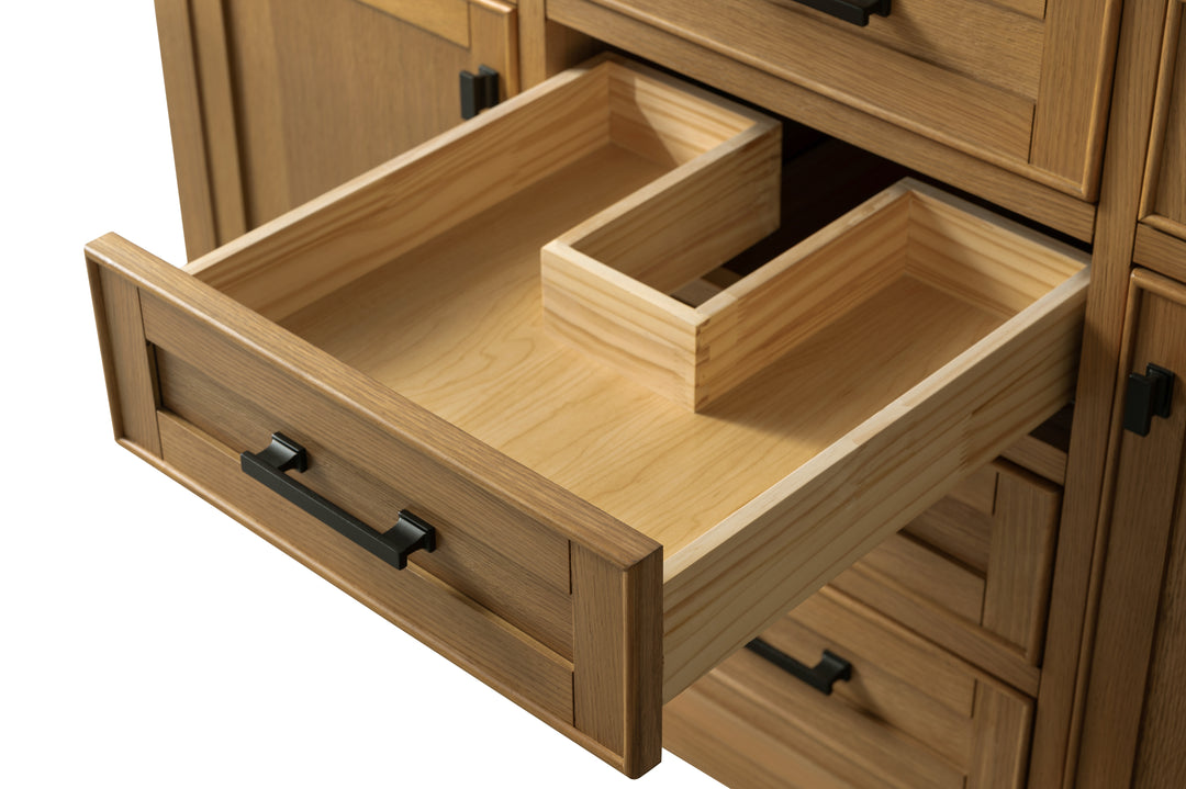 Milano 54" Single Sink Vanity with White Quartz Top