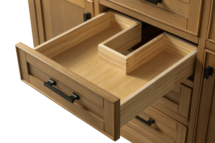 Milano 54" Single Sink Vanity with White Quartz Top