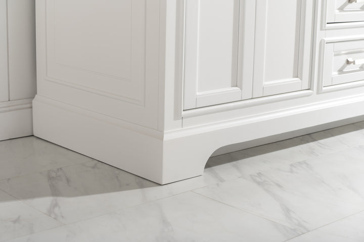 Milano 60" Single Sink Vanity with White Quartz Top