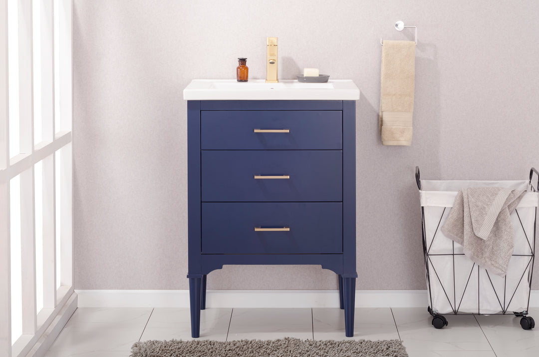 Mason 24" Single Sink Vanity with Porcelain Top