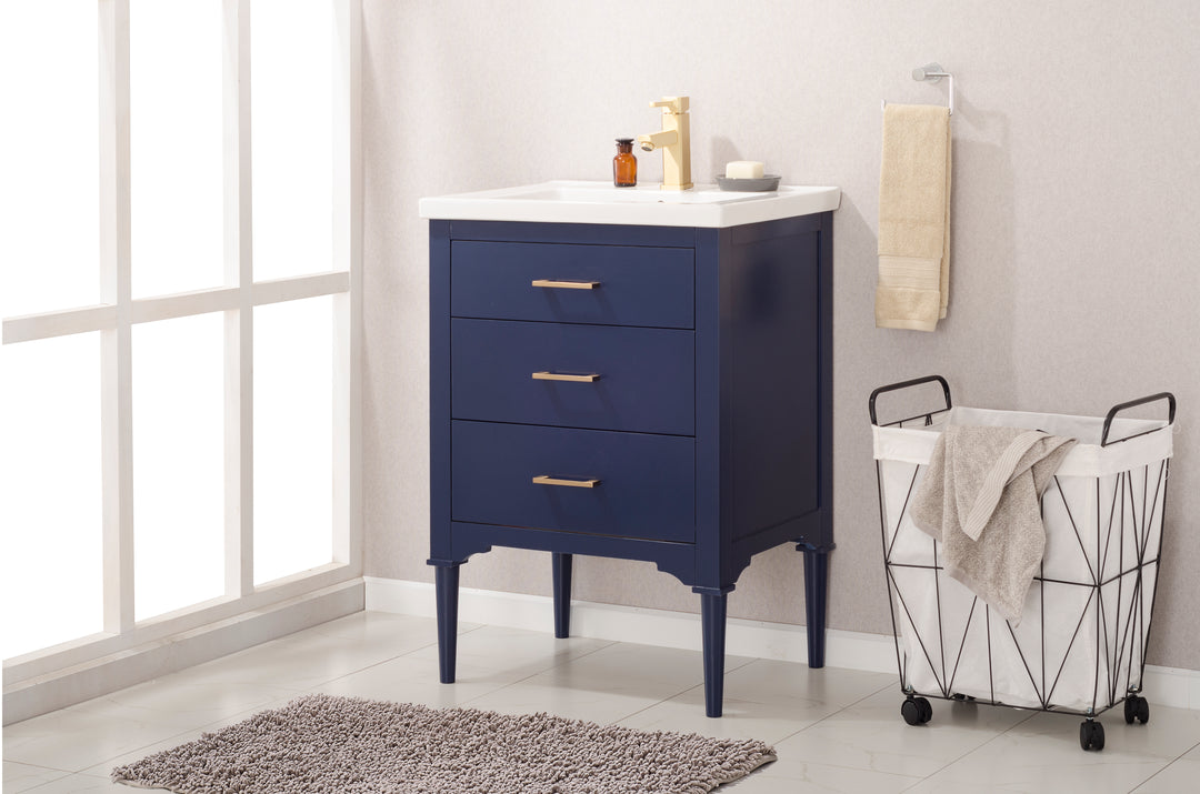 Mason 24" Single Sink Vanity with Porcelain Top