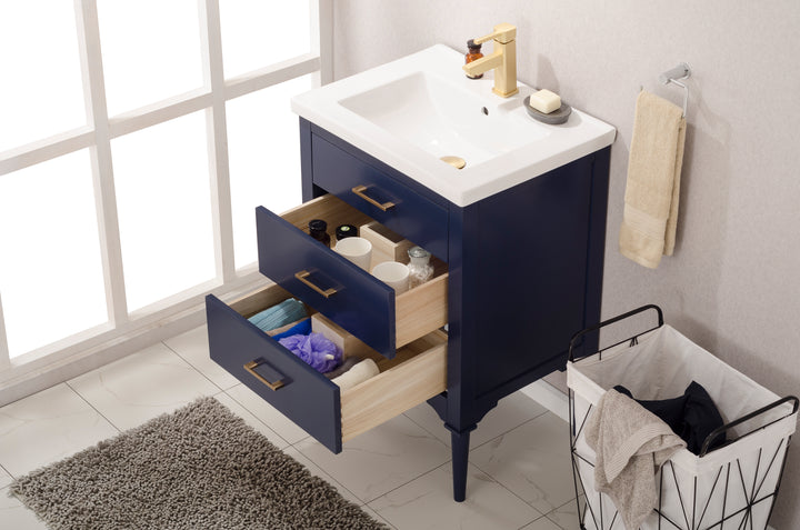Mason 24" Single Sink Vanity with Porcelain Top