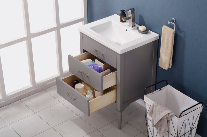 Mason 24" Single Sink Vanity with Porcelain Top