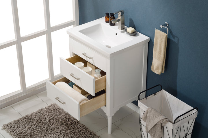Mason 24" Single Sink Vanity with Porcelain Top