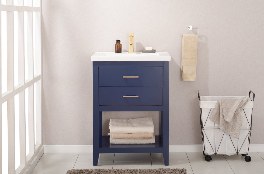 Cara 24" Single Sink Vanity with Porcelain Top