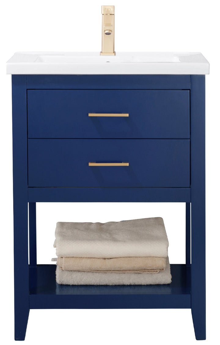 Cara 24" Single Sink Vanity with Porcelain Top