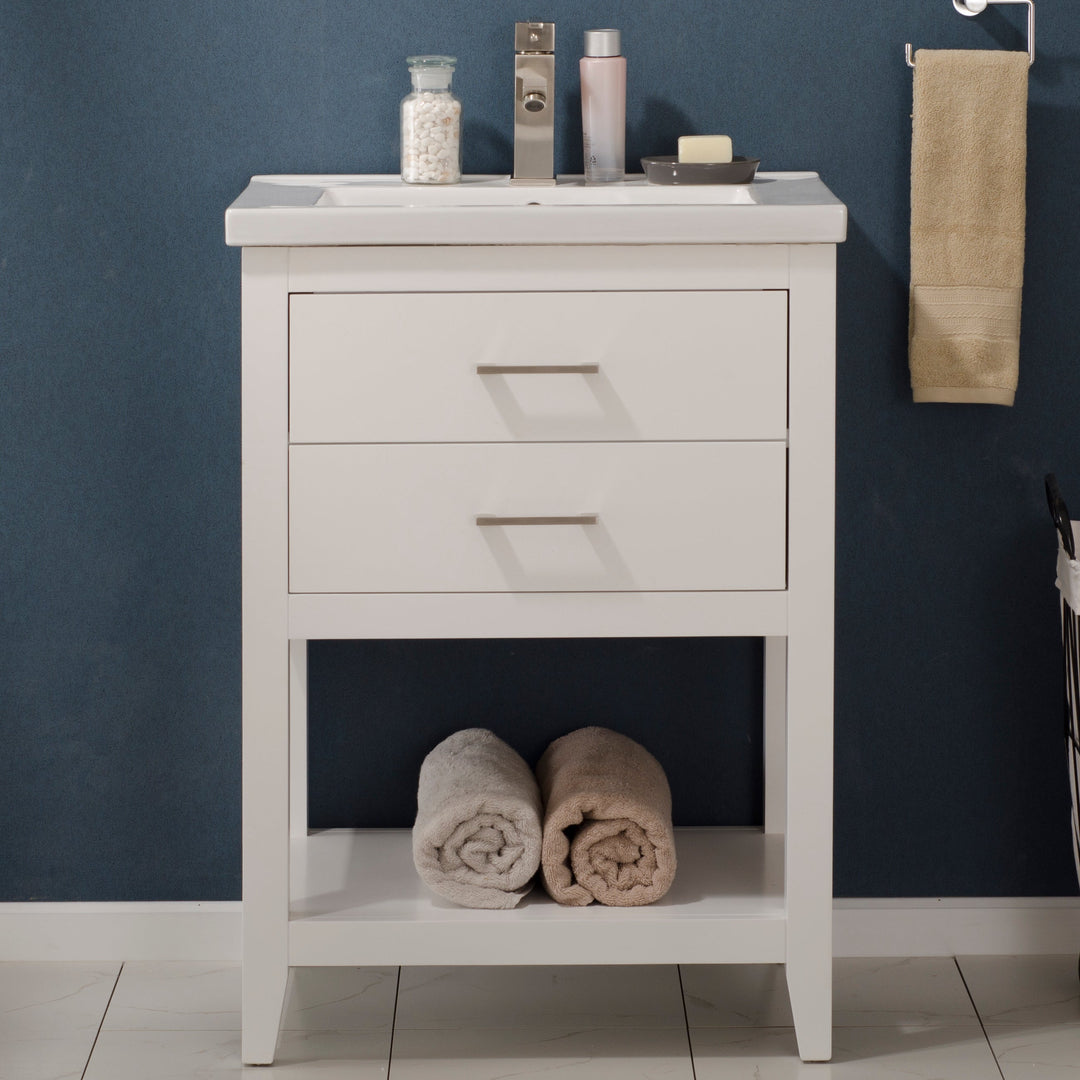 Cara 24" Single Sink Vanity with Porcelain Top
