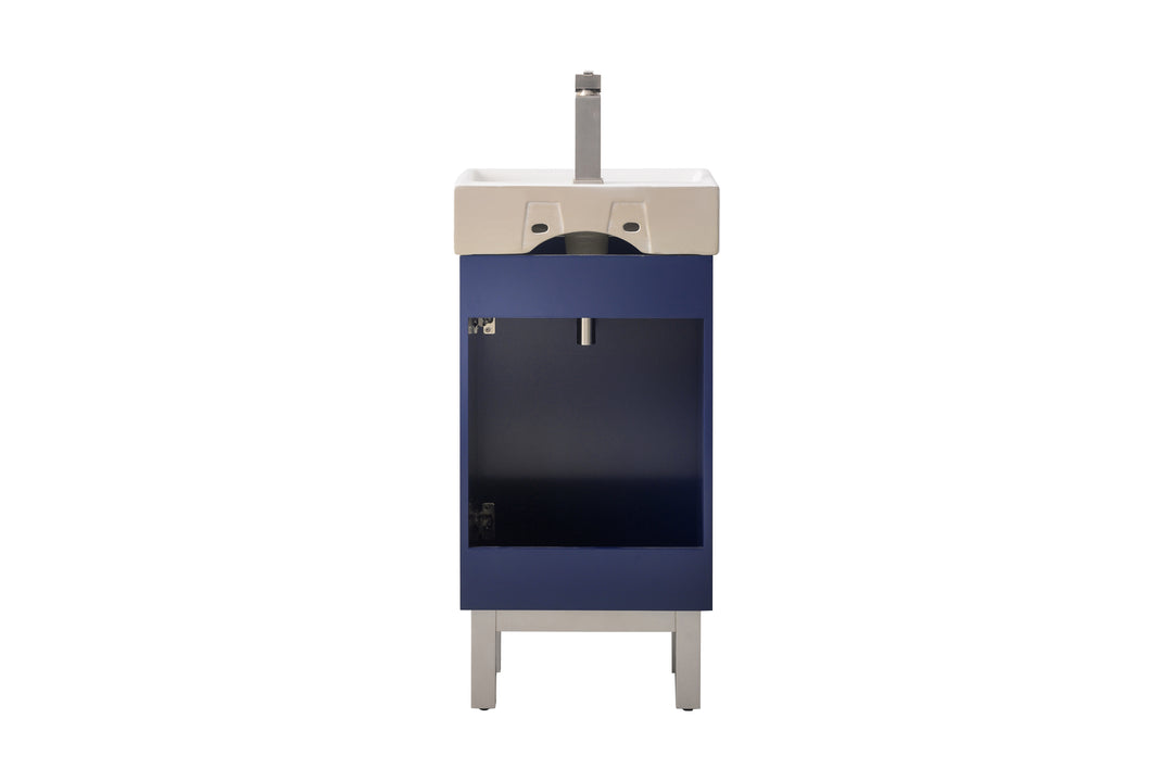 Stella 16.5" Single Sink Vanity with Porcelain Top