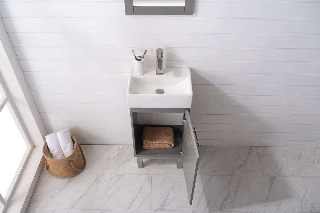 Stella 16.5" Single Sink Vanity with Porcelain Top