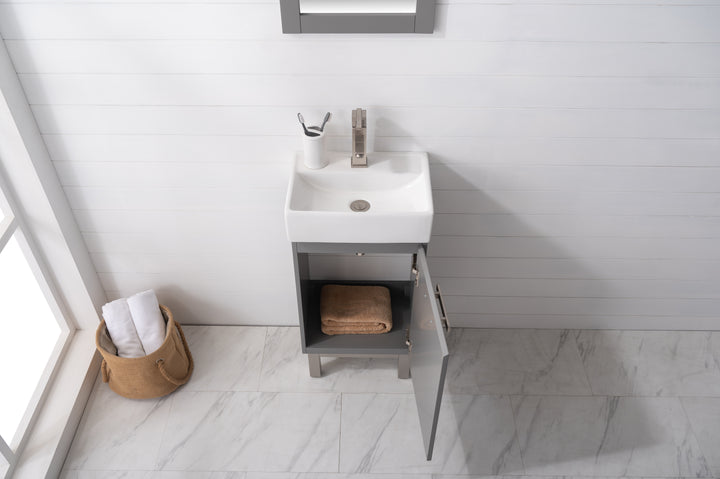 Stella 16.5" Single Sink Vanity with Porcelain Top