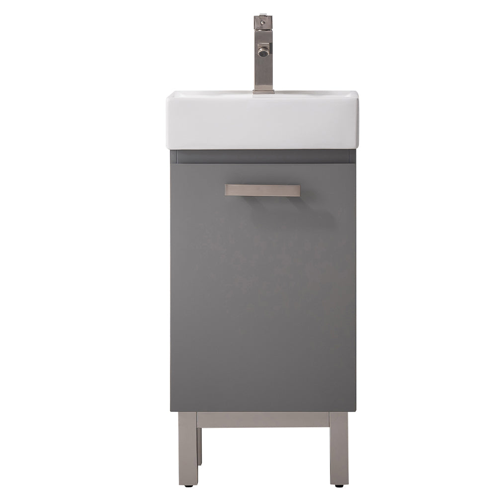 Stella 16.5" Single Sink Vanity with Porcelain Top