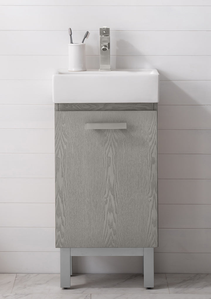 Stella 16.5" Single Sink Vanity with Porcelain Top