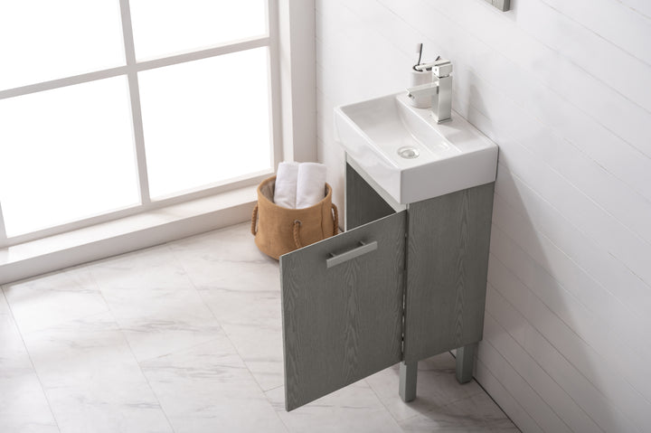 Stella 16.5" Single Sink Vanity with Porcelain Top