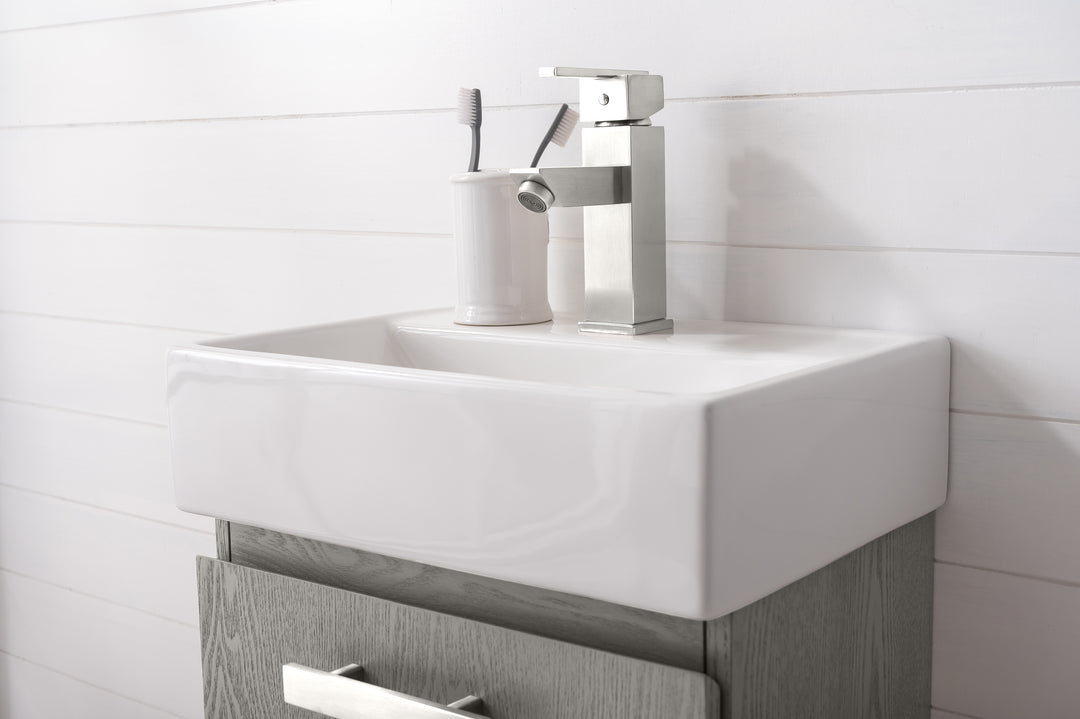 Stella 16.5" Single Sink Vanity with Porcelain Top