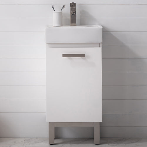 Stella 16.5" Single Sink Vanity with Porcelain Top