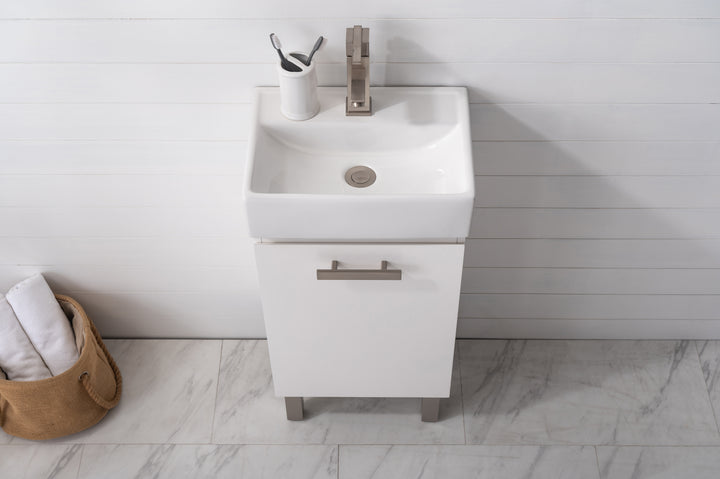 Stella 16.5" Single Sink Vanity with Porcelain Top