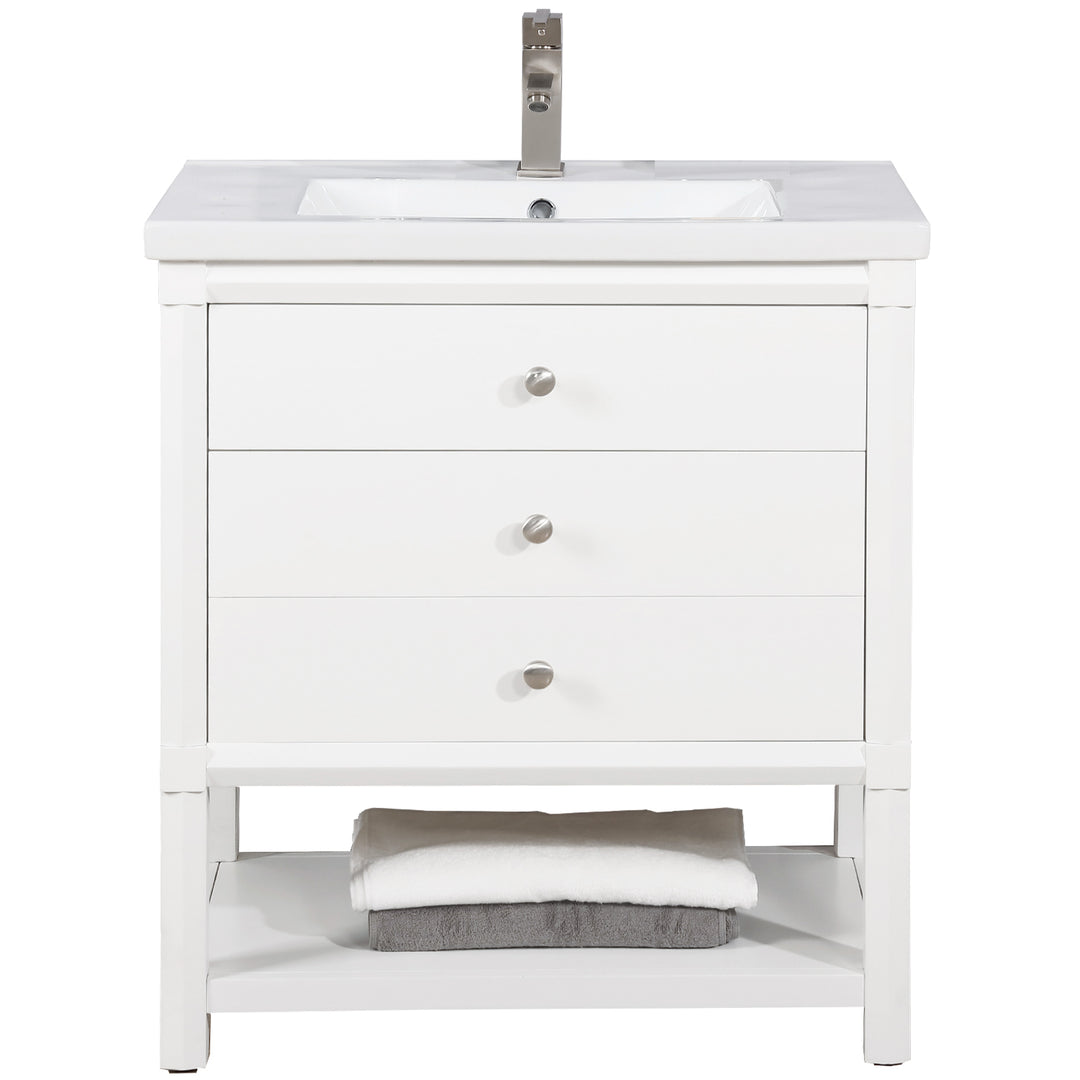 Logan 30" Single Sink Vanity with Porcelain Top