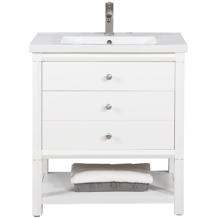 Logan 30" Single Sink Vanity with Porcelain Top