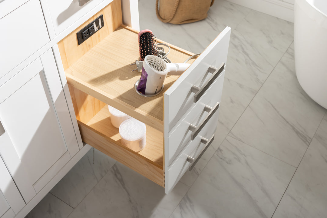 Valentino 54" Single Sink Vanity with White Quartz Top