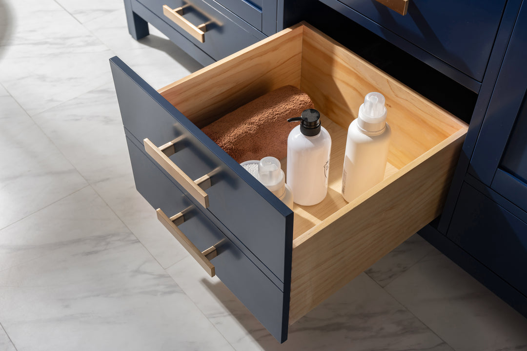 Valentino 72" Single Sink Vanity with White Quartz Top