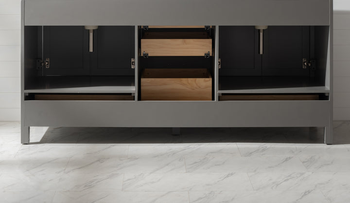 Valentino 72" Single Sink Vanity with White Quartz Top