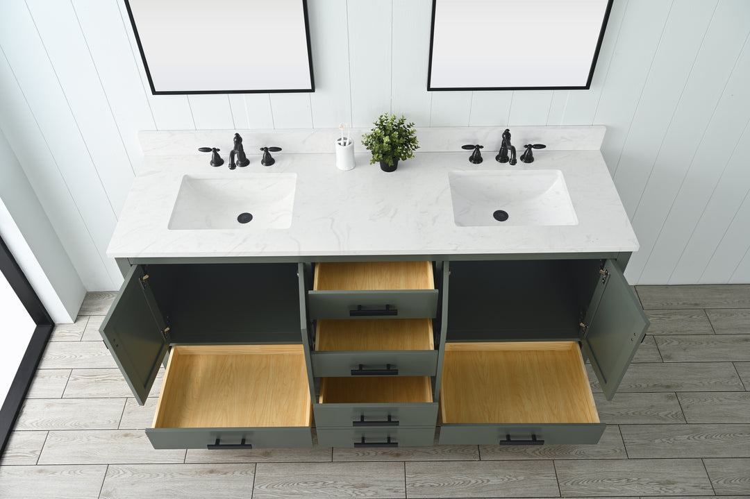 Valentino 72" Single Sink Vanity with White Quartz Top