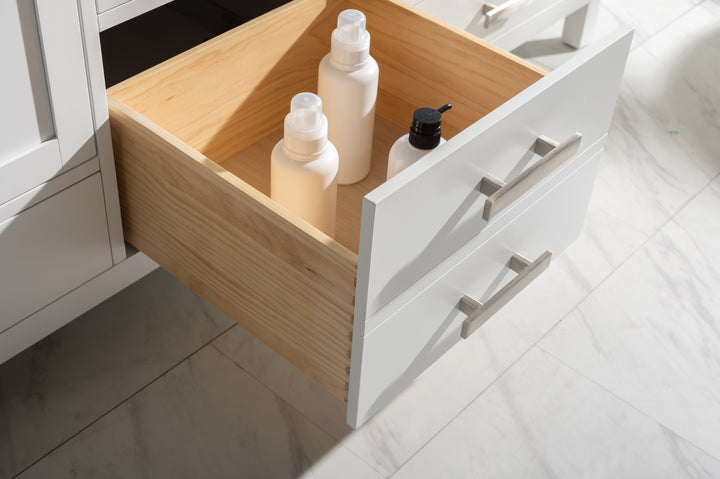 Valentino 72" Single Sink Vanity with White Quartz Top