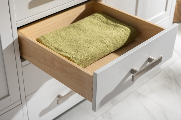 Valentino 72" Single Sink Vanity with White Quartz Top