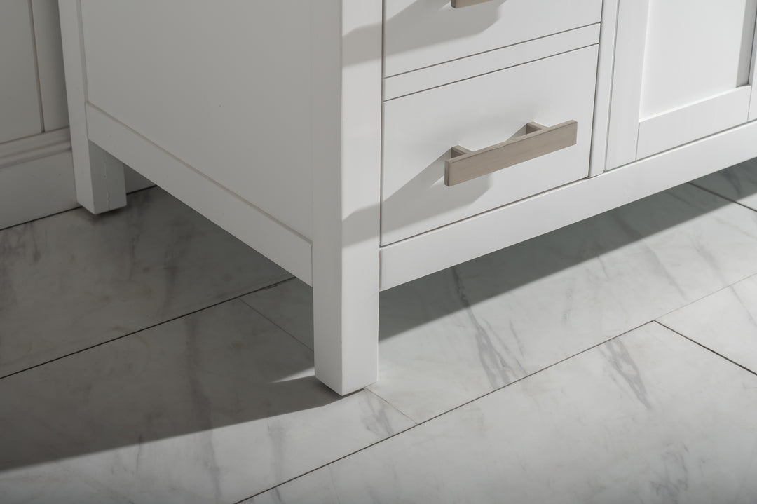 Valentino 84" Double Sink Vanity with White Quartz Top