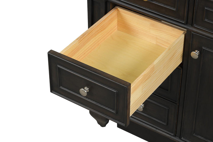 Winston 48" Single Sink Vanity with White Quartz Top - Design Element Bath Kitchen - Bathroom Vanity - Warm White